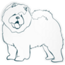 Chow Chow Blue Outline Sticker