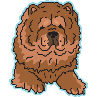 Chow Chow Blue Sticker