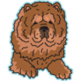 Chow Chow Blue Sticker