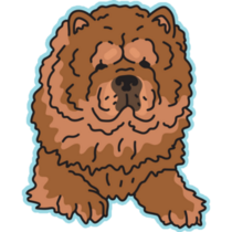 Chow Chow Blue Sticker