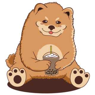 Chow Chow Bubble Tea Sticker
