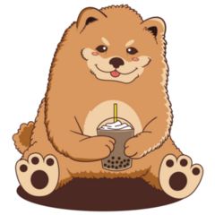 Chow Chow Bubble Tea Sticker