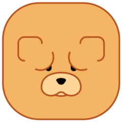 Chow Chow Cube Face Sticker