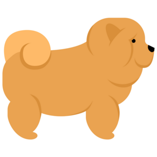 Chow Chow Dog Cartoon Sticker