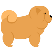 Chow Chow Dog Cartoon Sticker