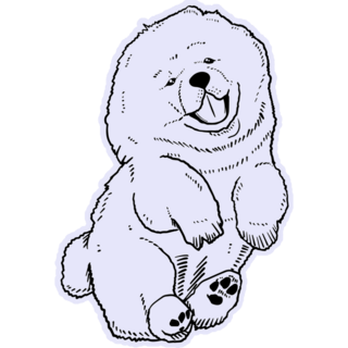 Chow Chow Drawing Sticker