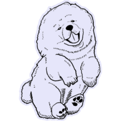 Chow Chow Drawing Sticker