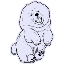 Chow Chow Drawing Sticker