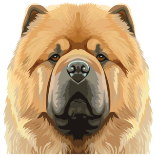 Chow Chow Face Sticker