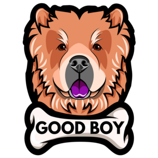 Chow Chow Good Boy Sticker