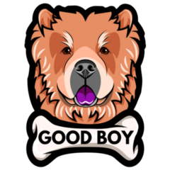 Chow Chow Good Boy Sticker