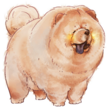 Chow Chow Illustration Sticker