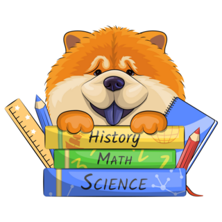 Chow Chow In School Sticker