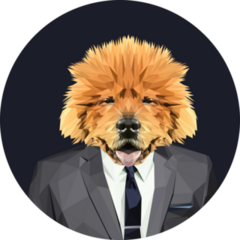 Chow Chow In Suit Sticker