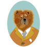 Chow Chow Oval Sticker
