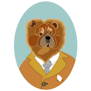 Chow Chow Oval Sticker