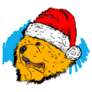 Chow Chow Santa Sticker