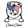 Chow Chow USA Glasses Sticker