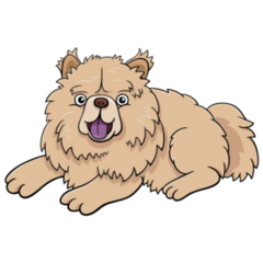 Chow Crazy Cartoon Sticker
