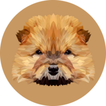 Chow Low Poly Sticker
