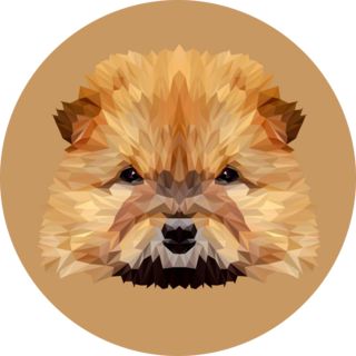 Chow Low Poly Sticker