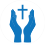 Christian Cross And Hands Of Worship Sticker