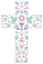 Christian Cross with Religious Icons Sticker