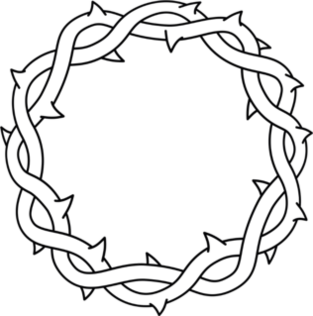 Christian Crown Of Thorns Outline Sticker