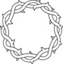 Christian Crown Of Thorns Outline Sticker