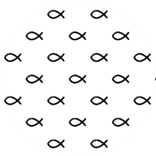 Christian Fish Symbol Pattern Sticker