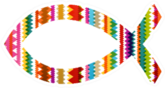 Christian Ichthus Fish Abstract Pattern Sticker