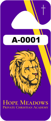Christian Long Standard School Hang Tag Parking Permit