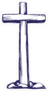 Christian Wooden Cross Sketch Sticker