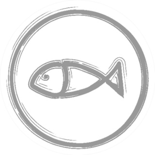 Christianity Fish Symbol In Circle Sticker