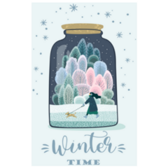 Christmas And Happy New Year Retro Winter Sticker 