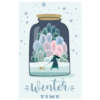 Christmas And Happy New Year Retro Winter Sticker 
