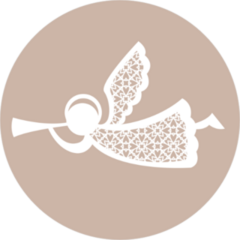 Christmas Angel With Geometric Pattern Sticker