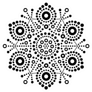 Christmas Black Snowflake Dot Art Sticker