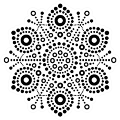 Christmas Black Snowflake Dot Art Sticker
