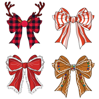 Christmas Bow Sticker Sheet