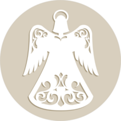 Christmas Carved Angel Sticker