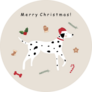Christmas Dalmatian Sticker