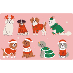 Christmas Dogs Sticker Sheet