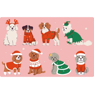 Christmas Dogs Sticker Sheet