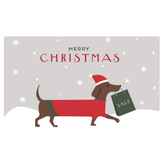 Christmas Gift Giving Dachshund Sticker