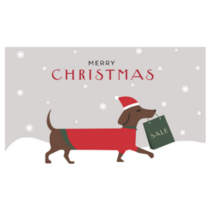 Christmas Gift Giving Dachshund Sticker