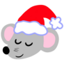 Christmas Hat Mouse Sticker