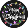 Christmas Lettering And Lights Sticker