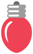 Christmas Light Bulb Sticker