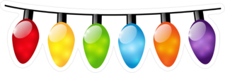 Christmas Lights Sticker